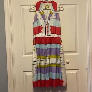 Anthropologie Floreat 70s Style Colorful Dress